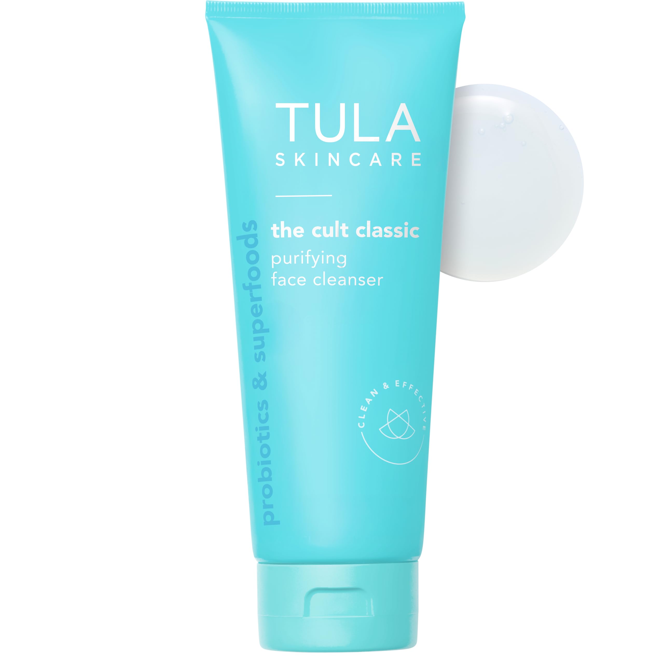TULA Skincare Cult Classic Purifying Face Cleanser, Daily Wash for Pores & Skin Balance with Prebiotic Extracts, Antioxidants & Turmeric, Deep Cleansing Formula