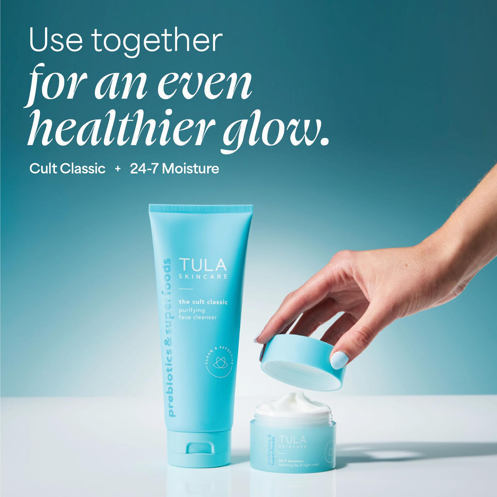 TULA Skincare Cult Classic Purifying Face Cleanser, Daily Wash for Pores & Skin Balance with Prebiotic Extracts, Antioxidants & Turmeric, Deep Cleansing Formula