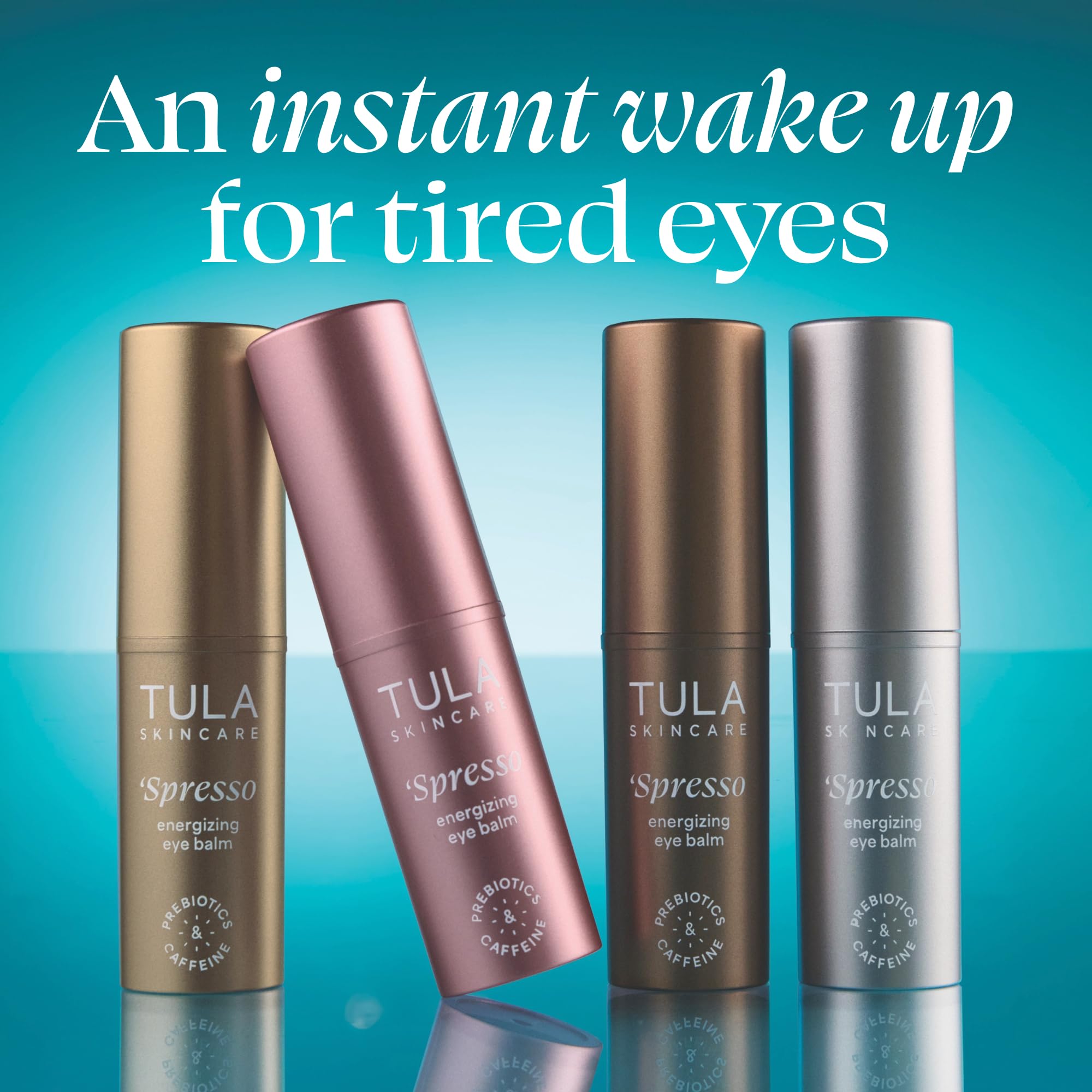 TULA Skin Care Spresso Energizing Eye Balm - Energizing & Hydrating Caffeine Under Eye Treatment for Dark Circles, Portable and Perfect to Use On-the-go, 0.35 oz.