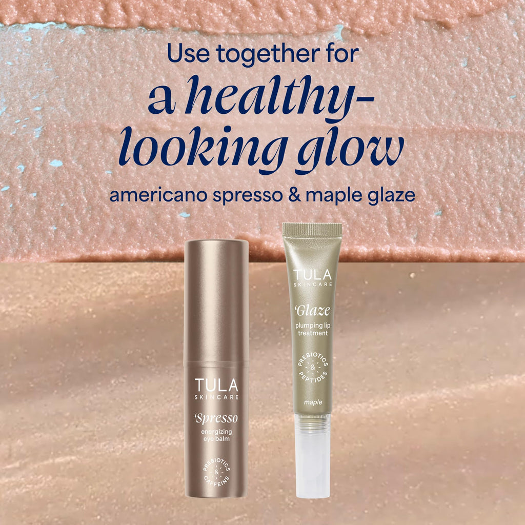 TULA Skin Care Spresso Energizing Eye Balm - Energizing & Hydrating Caffeine Under Eye Treatment for Dark Circles, Portable and Perfect to Use On-the-go, 0.35 oz.