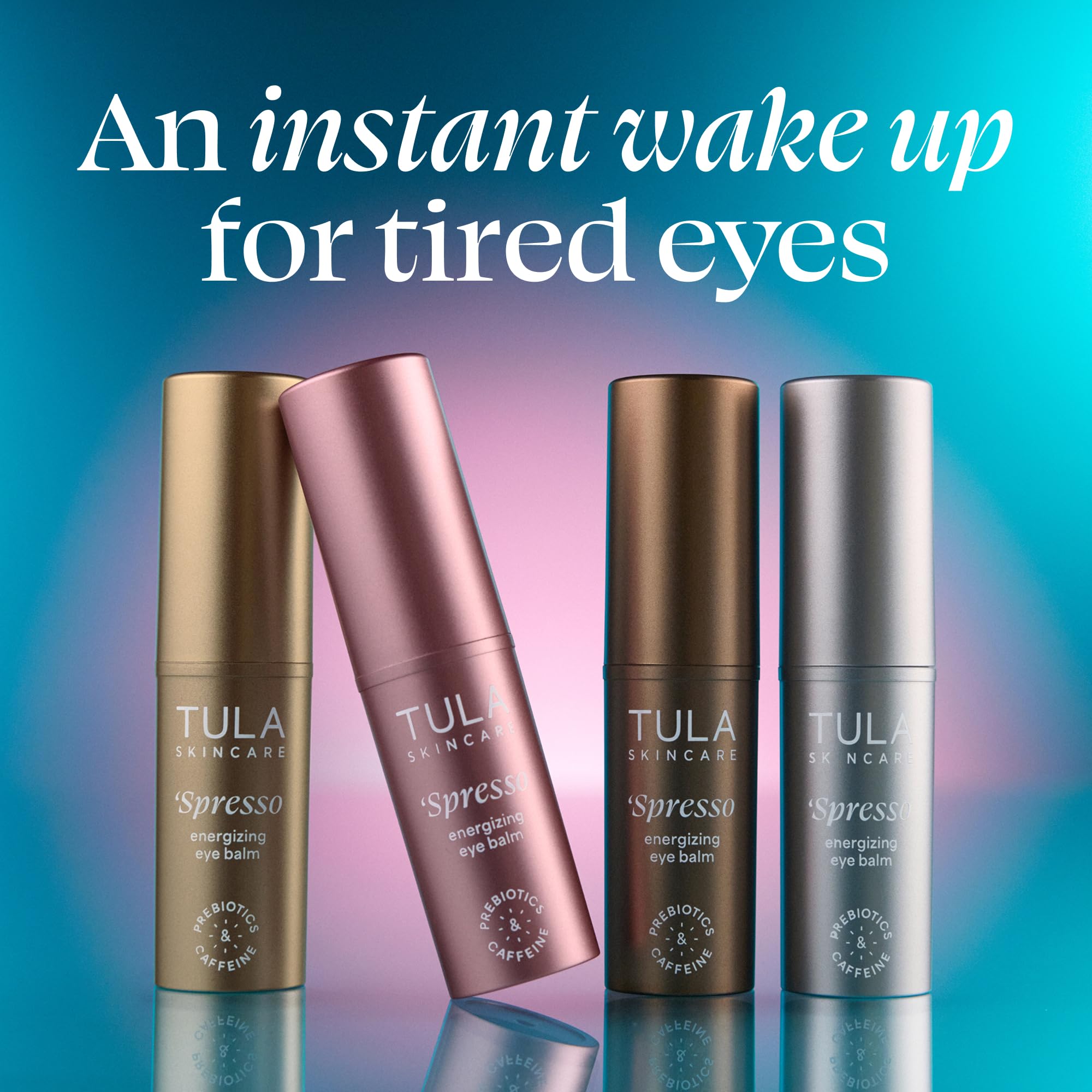 TULA Skin Care Spresso Energizing Eye Balm - Energizing & Hydrating Caffeine Under Eye Treatment for Dark Circles, Portable and Perfect to Use On-the-go, 0.35 oz.