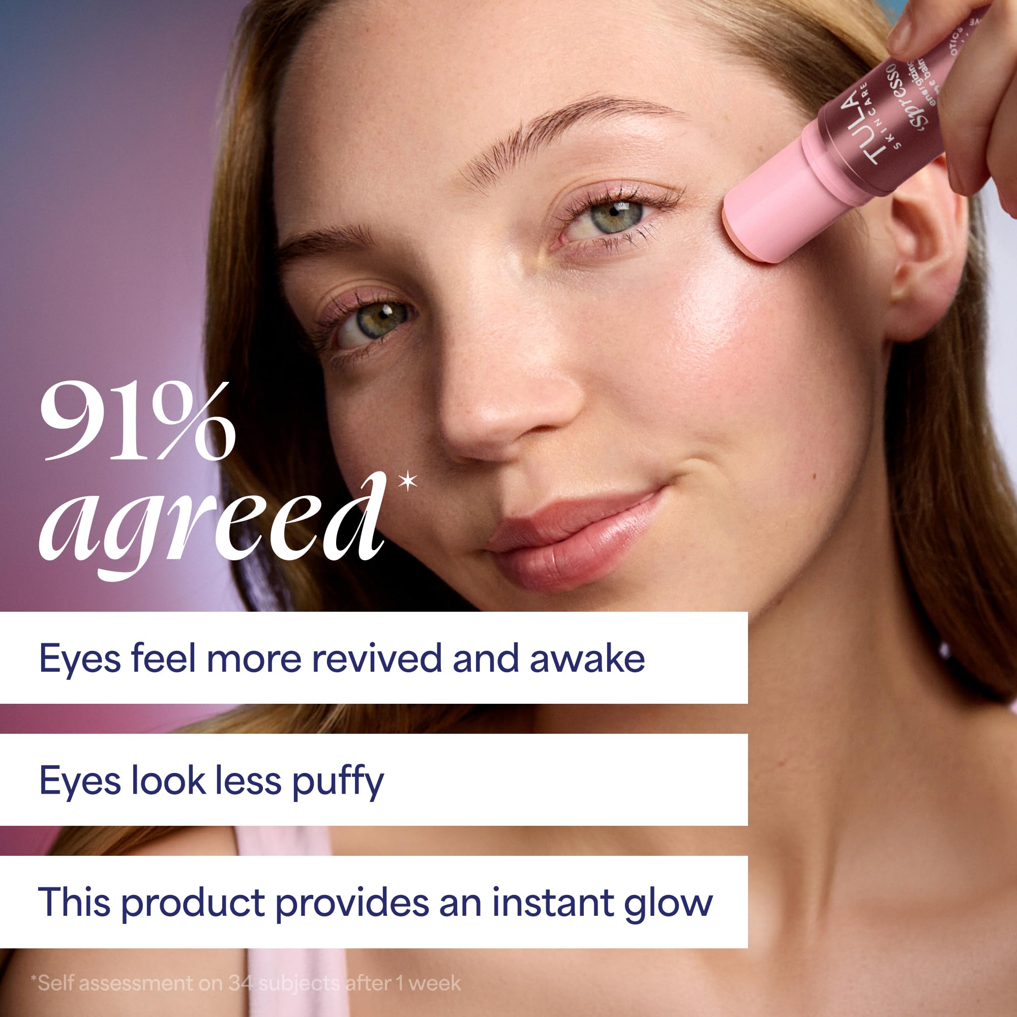 TULA Skin Care Spresso Energizing Eye Balm - Energizing & Hydrating Caffeine Under Eye Treatment for Dark Circles, Portable and Perfect to Use On-the-go, 0.35 oz.